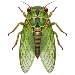 Green-winged Cicada (Diceroprocta cinctifera) thumbnail image on AnimalDex