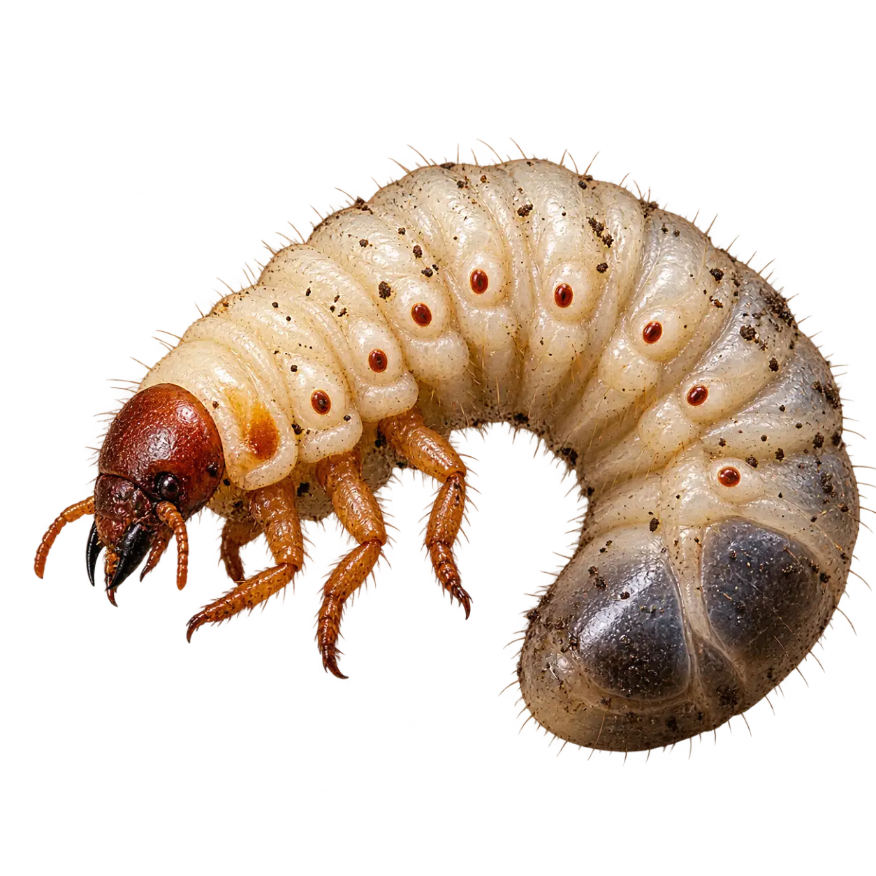 White Grub animal lesson image on AnimalDex