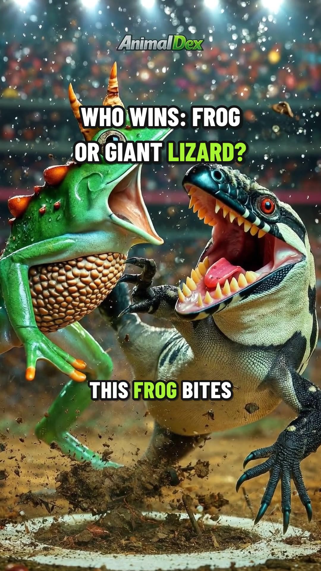 This Frog Bites Anything, Even This Giant Lizard